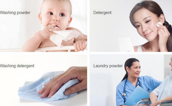 What components are the main ingredients in the production of detergent powder